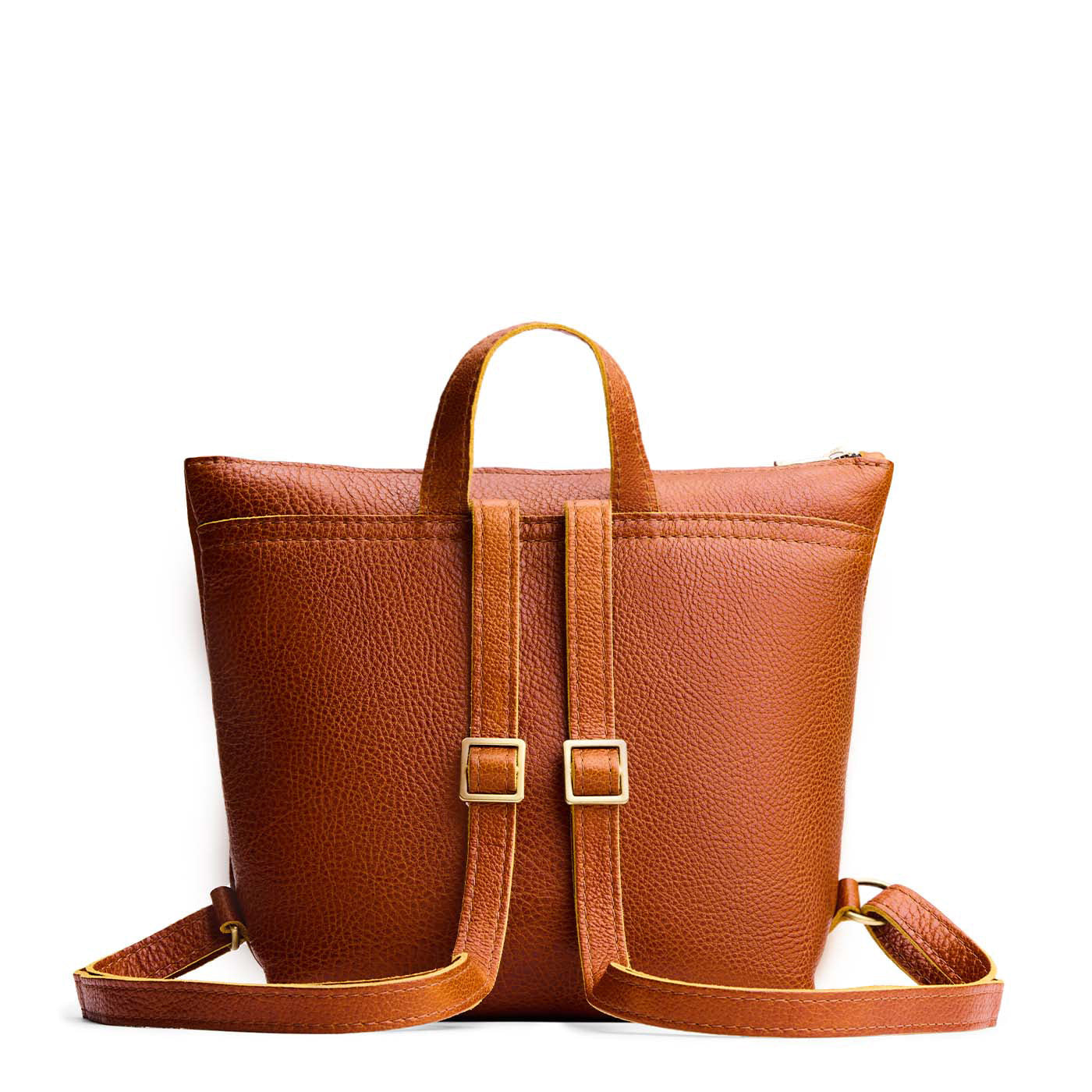 Sienna*Small | Square slim leather tote backpack