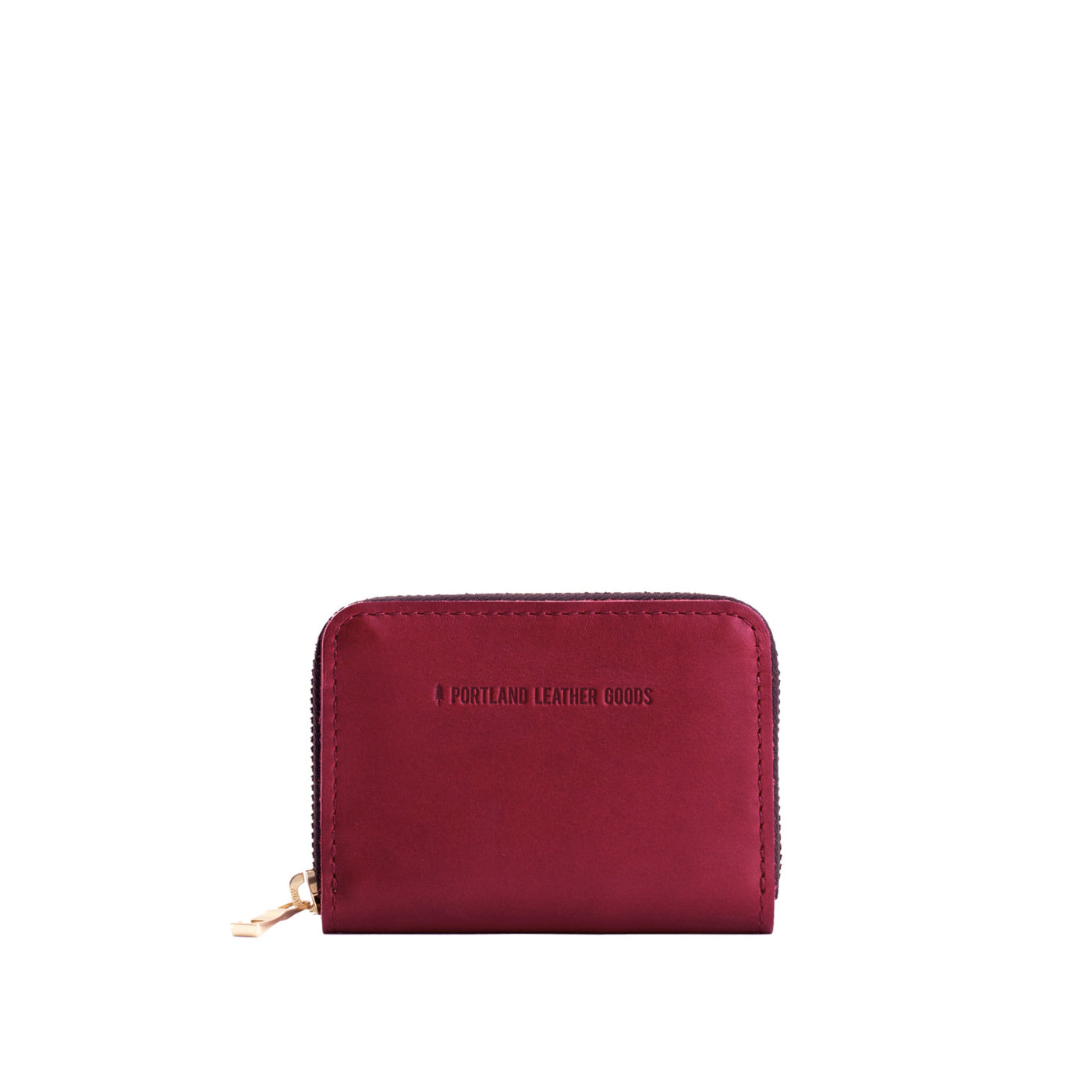 Berry Good | Small leather wallet with zipper and PLG logo