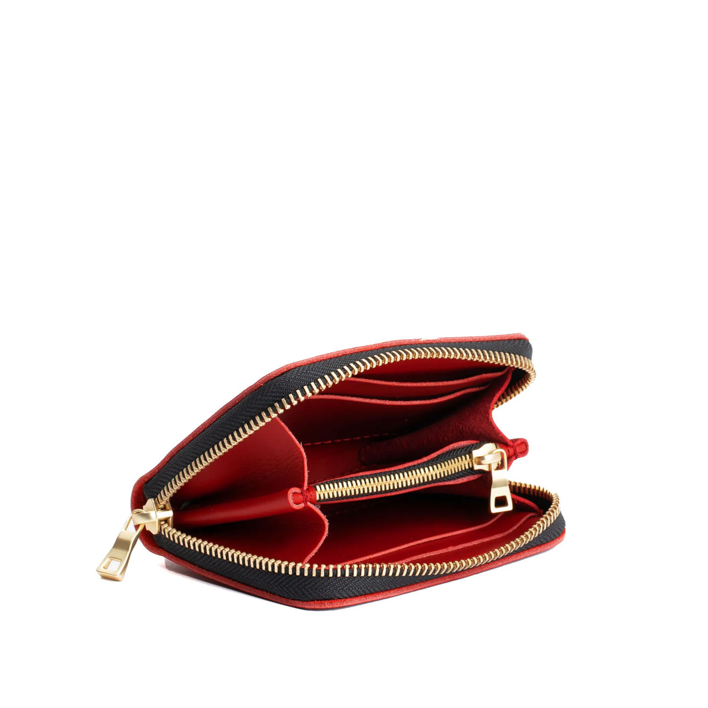 Ruby | Small leather wallet with zipper and PLG logo
