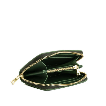 Aruba | Small leather wallet with zipper and PLG logo