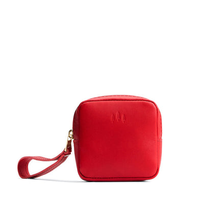 Ruby | Square shaped small zip pouch with wristlet