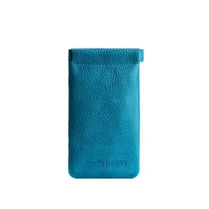 Aquarius | Leather glasses case with hidden metal spring closure