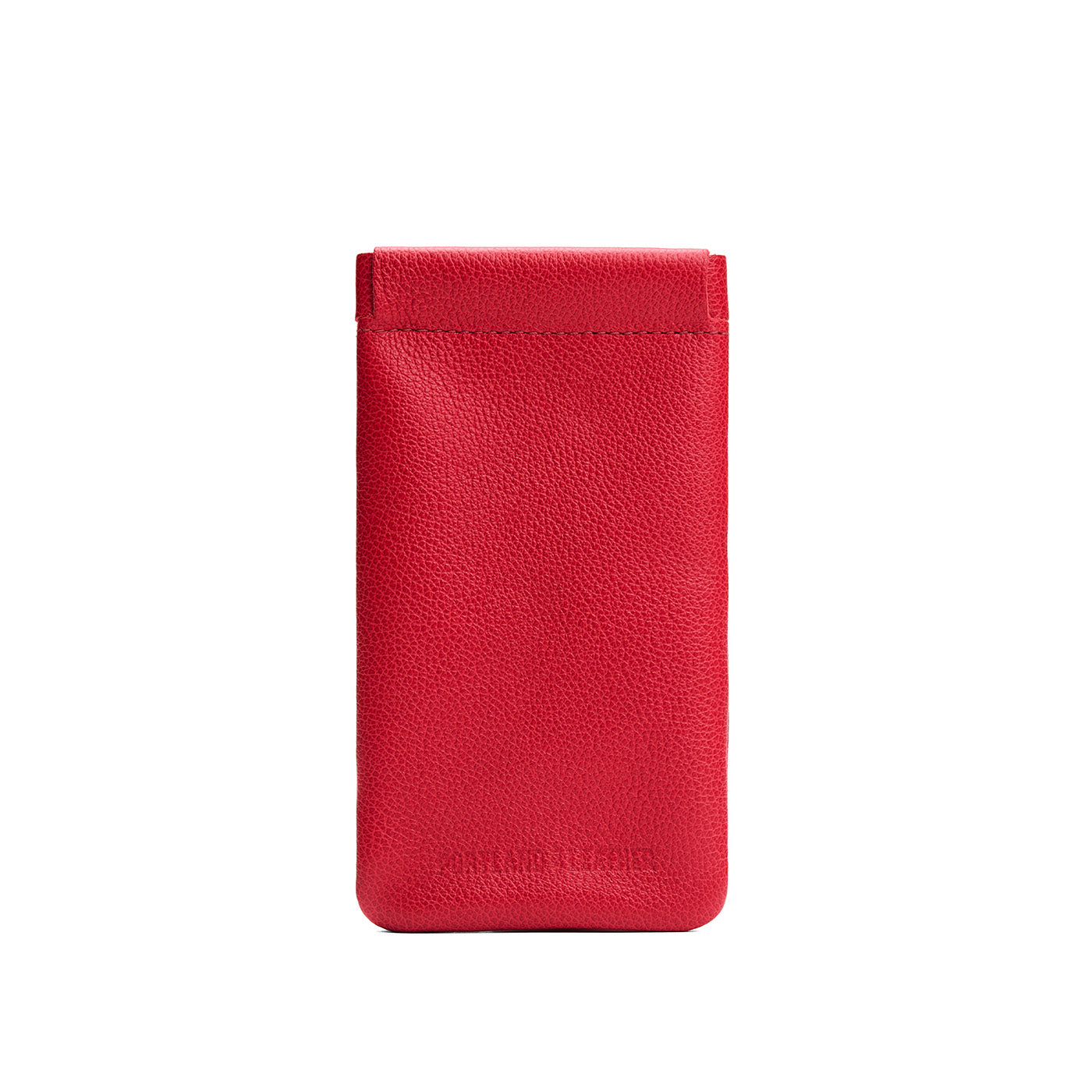 Cherry | Leather glasses case with hidden metal spring closure