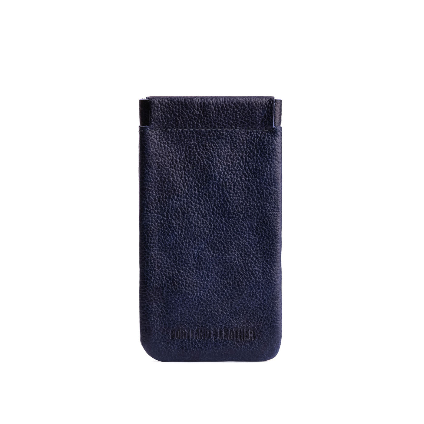 Cobalt | Leather glasses case with hidden metal spring closure