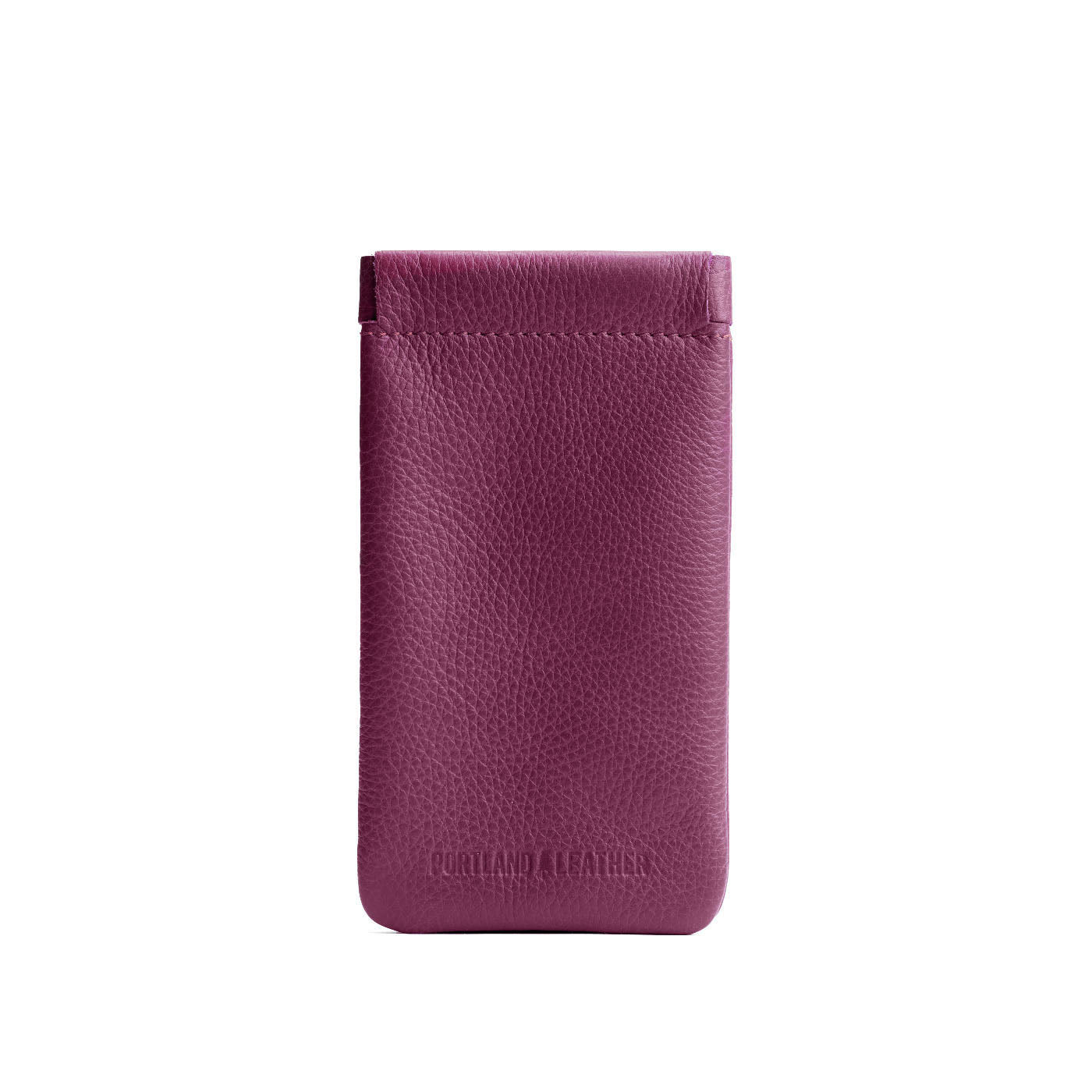 Iris | Leather glasses case with hidden metal spring closure