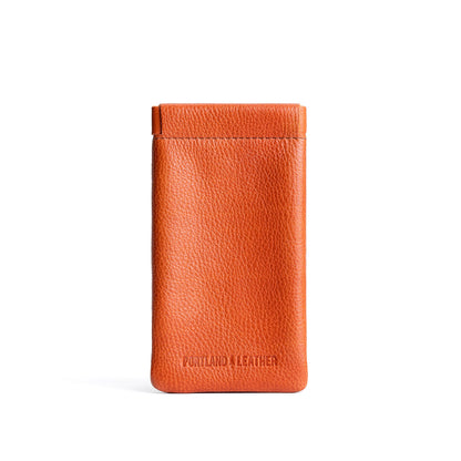 Koi | Leather glasses case with hidden metal spring closure
