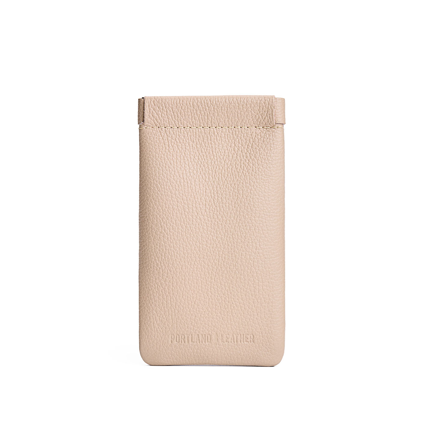Oatmilk | Leather glasses case with hidden metal spring closure