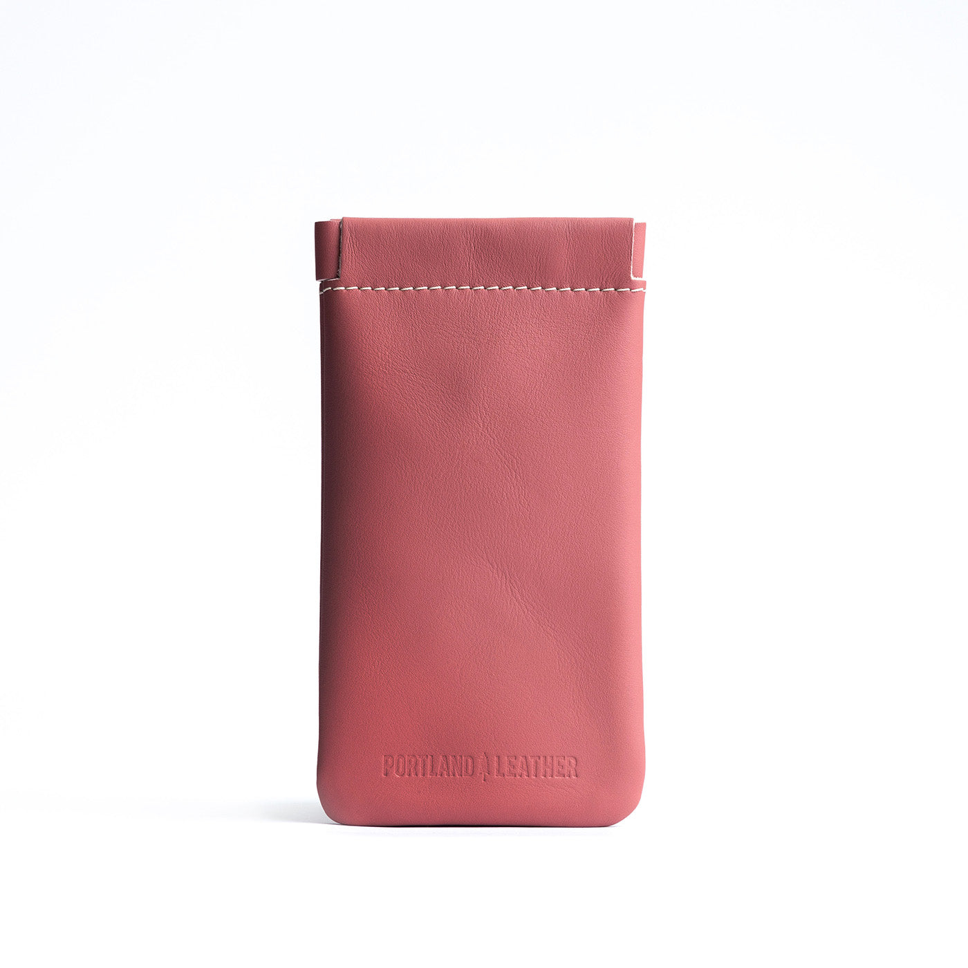 Begonia | Leather glasses case with hidden metal spring closure
