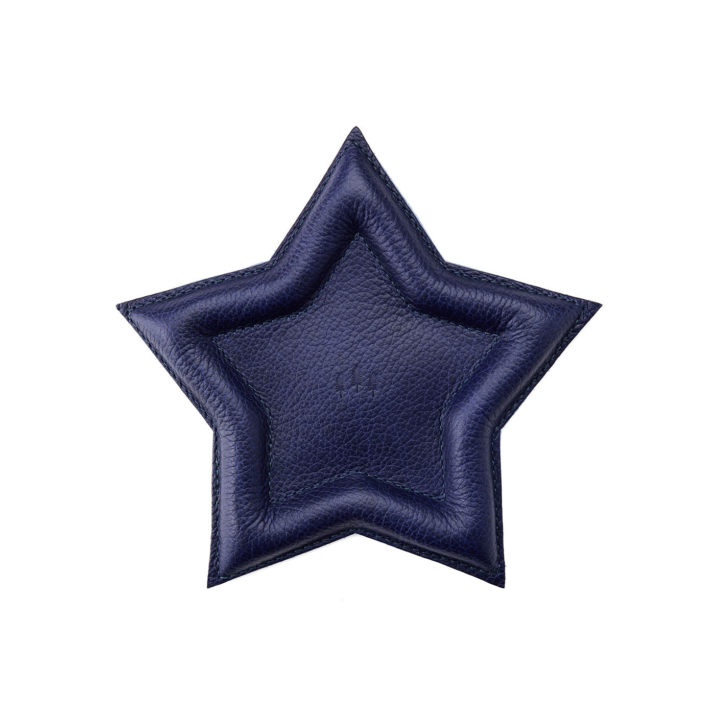 Cobalt | Star shaped leather tray with stuffed edges