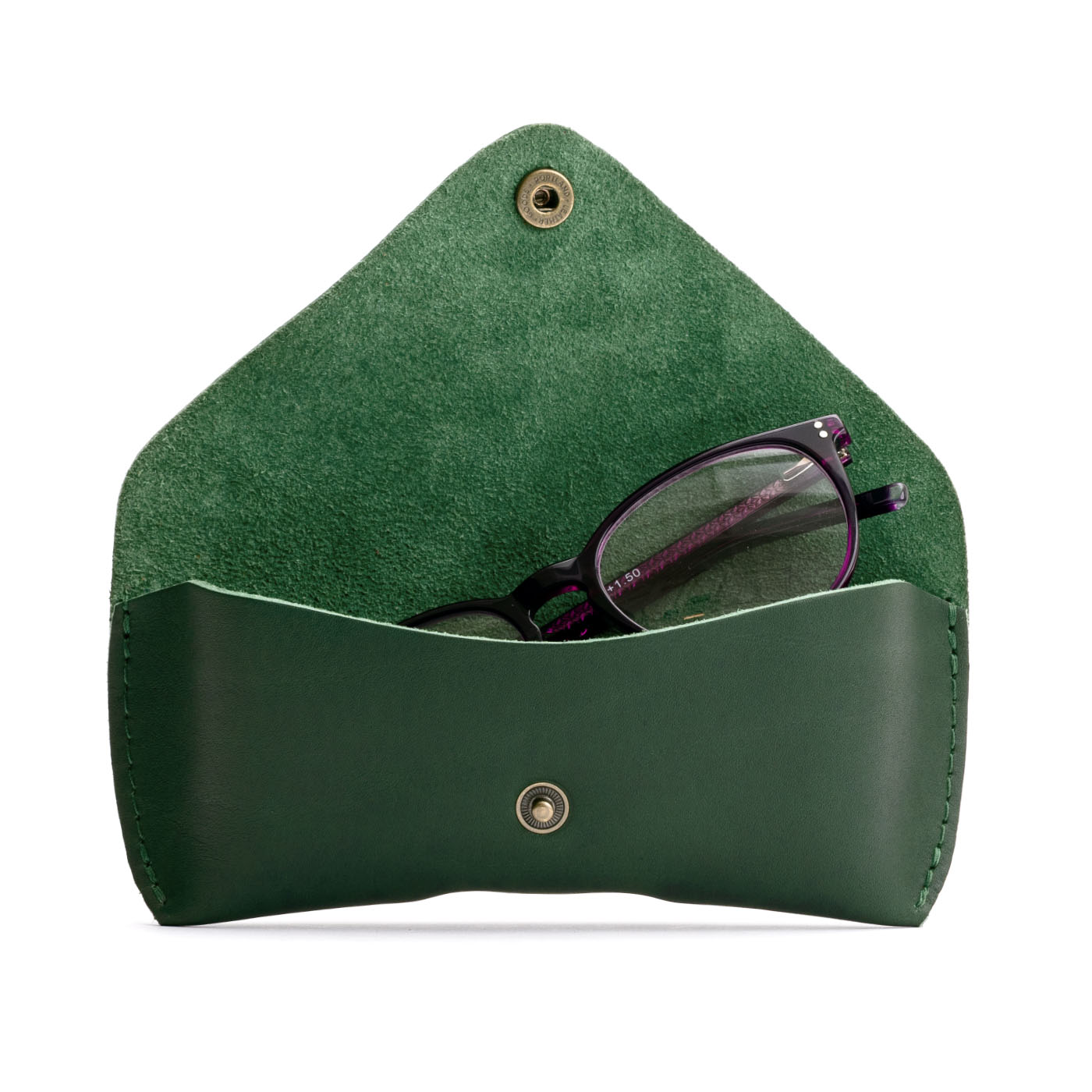 Aruba | Leather sunglasses case with snap closure