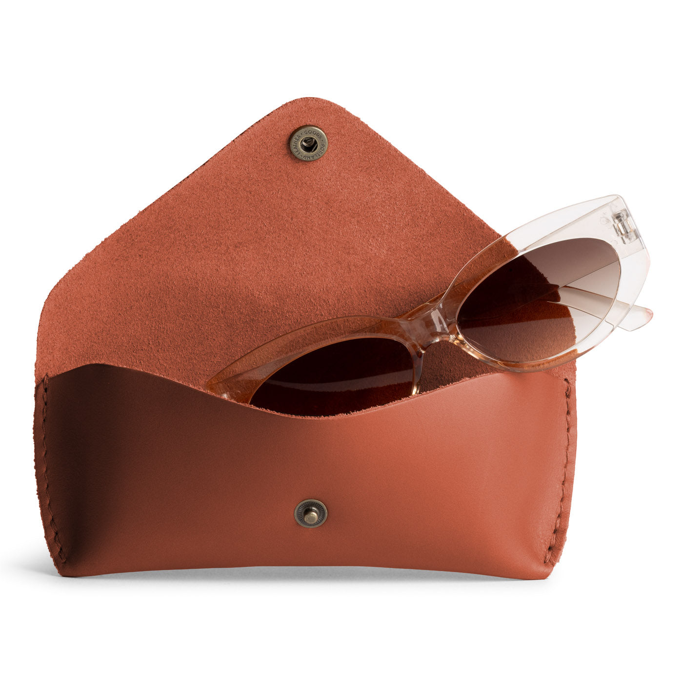 Clownfish | Leather sunglasses case with snap closure