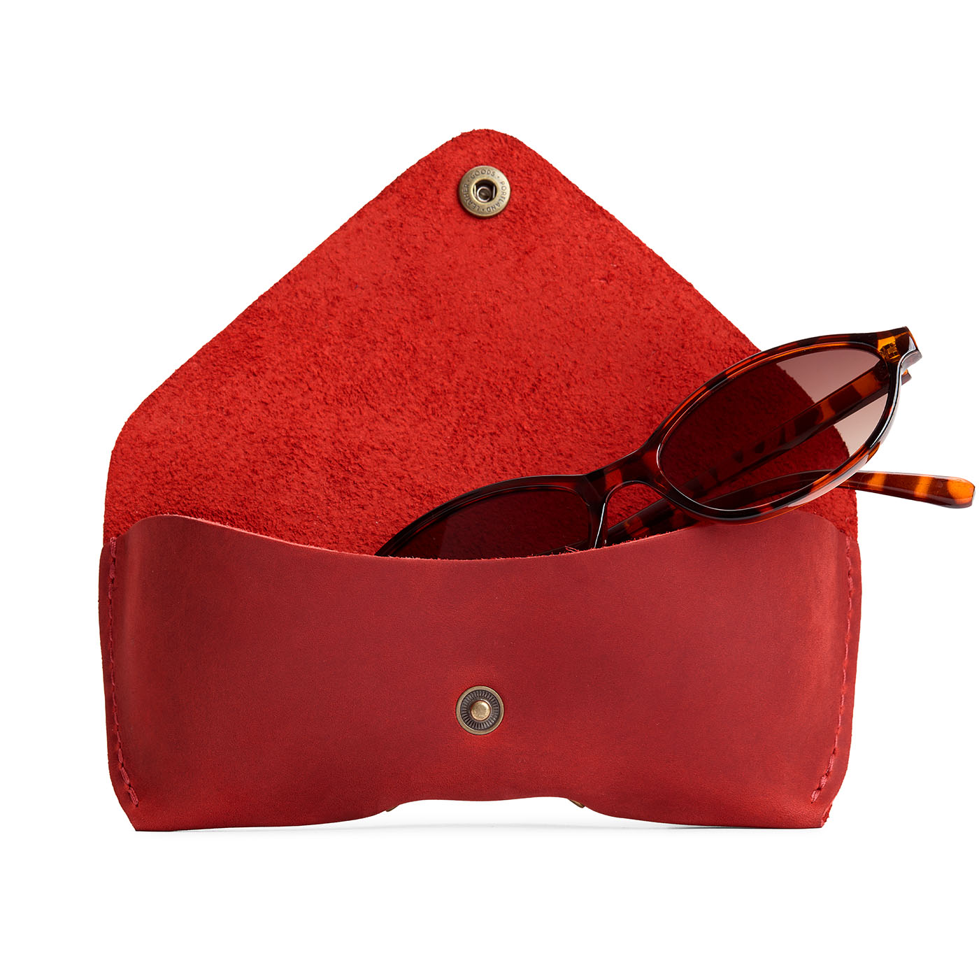 Phoenix | Leather sunglasses case with snap closure