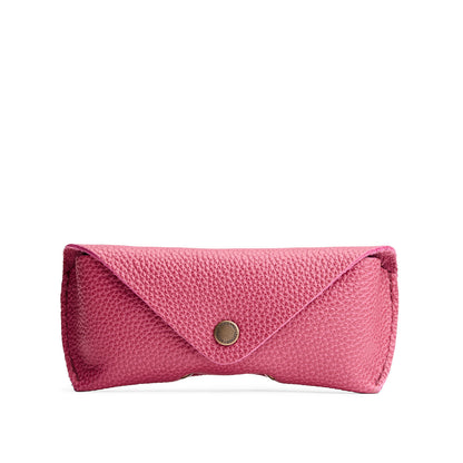 Wild Rose | Leather sunglasses case with snap closure