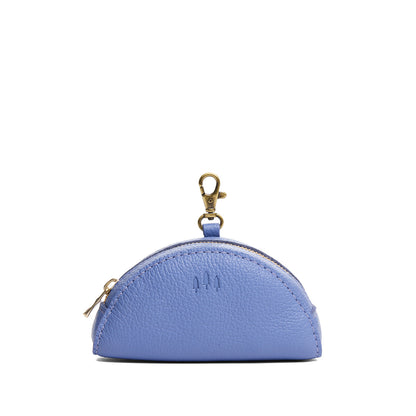 Aster | Small half-moon shaped keychain pouch with zipper closure