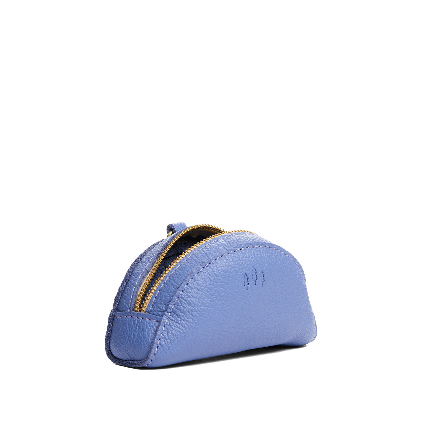 Aster | Small half-moon shaped keychain pouch with zipper closure