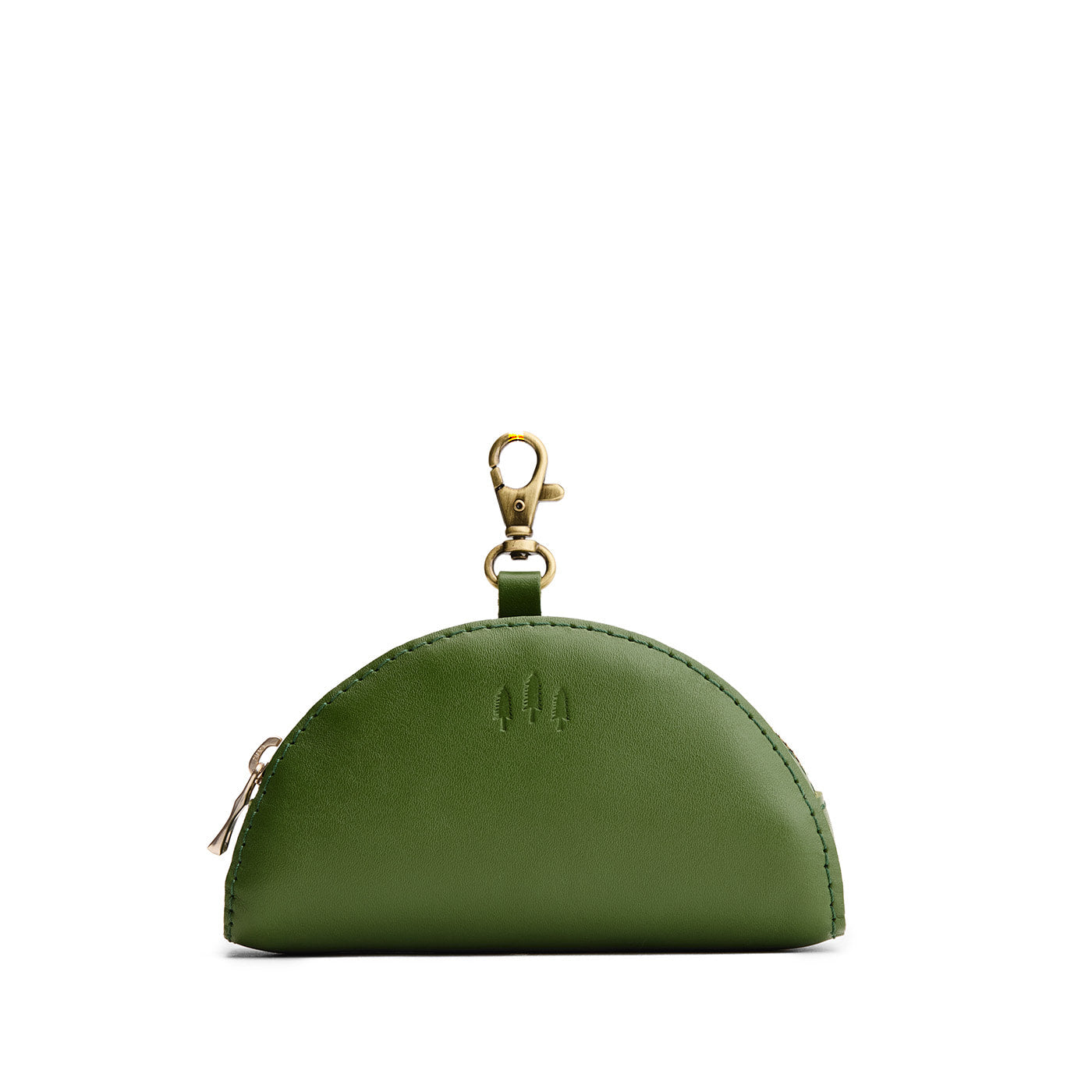Cactus | Small half-moon shaped keychain pouch with zipper closure