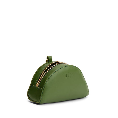 Cactus | Small half-moon shaped keychain pouch with zipper closure