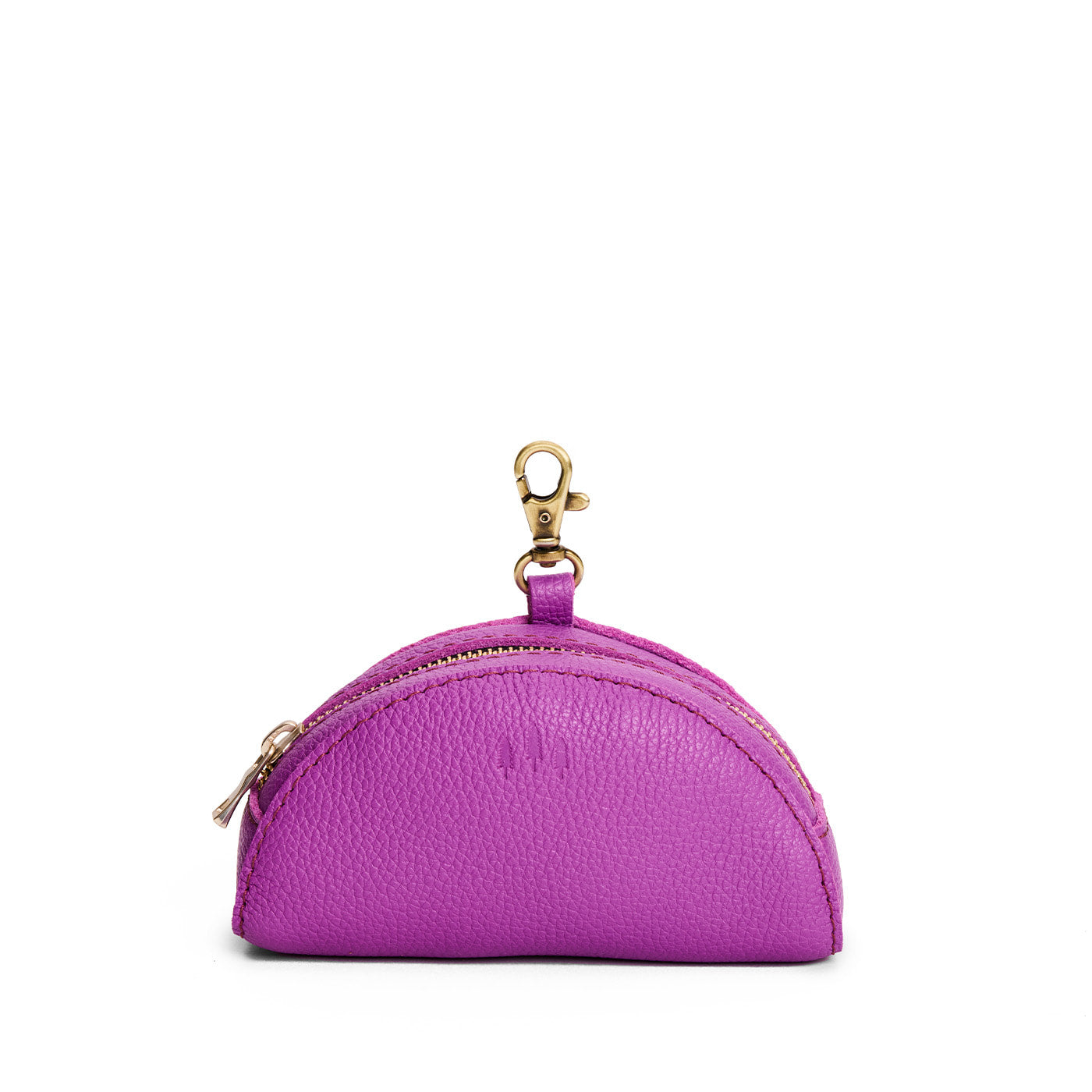 Cattleya | Small half-moon shaped keychain pouch with zipper closure