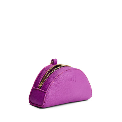 Cattleya | Small half-moon shaped keychain pouch with zipper closure
