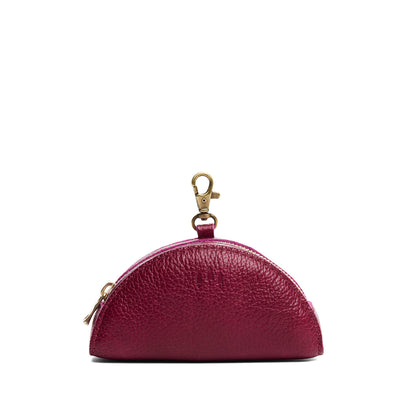 Orchid | Small half-moon shaped keychain pouch with zipper closure