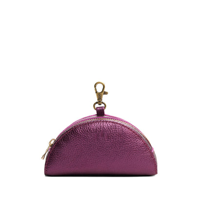 Ultra Violet | Small half-moon shaped keychain pouch with zipper closure