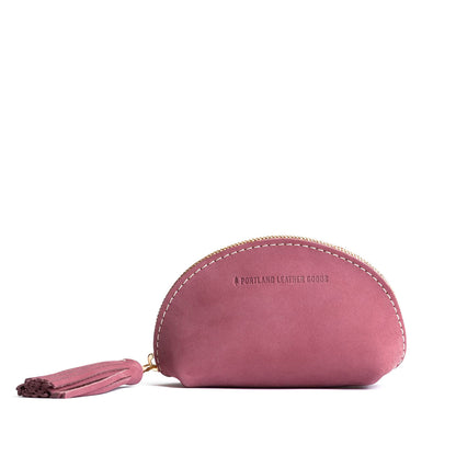 Foxglove | Small leather zippered pouch with tassel
