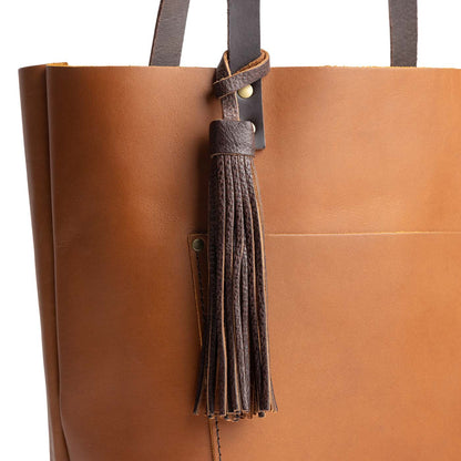 Coldbrew*Jumbo | Fringed leather tassel with leather loop