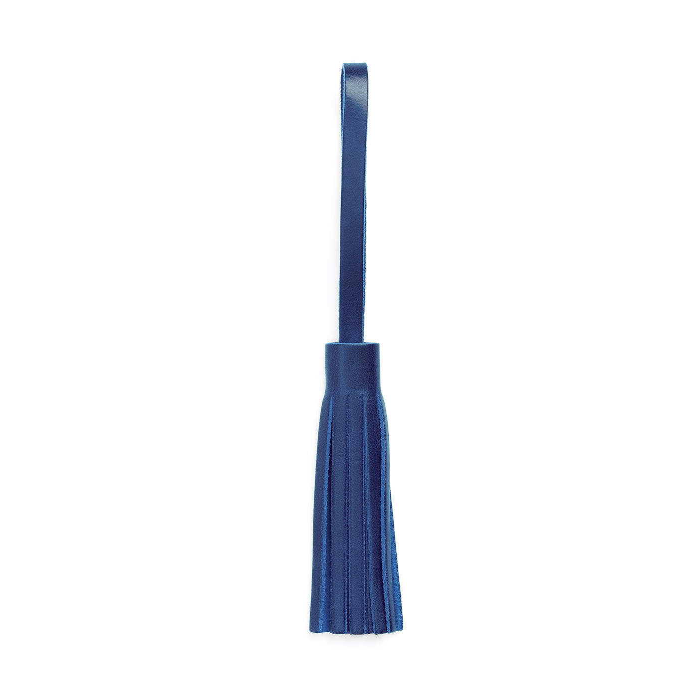 Cowboy Blue | Fringed leather tassel with leather loop