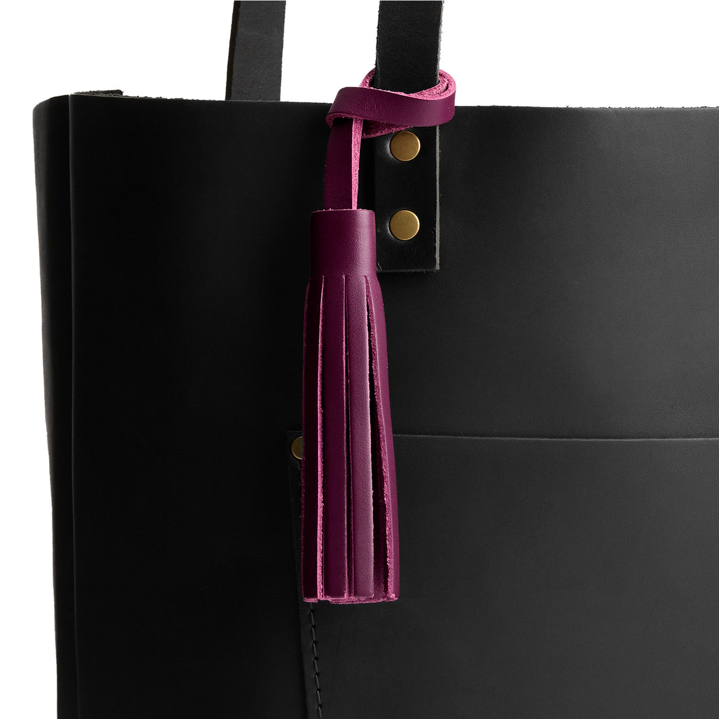 Lollipop*Large | Fringed leather tassel with leather loop