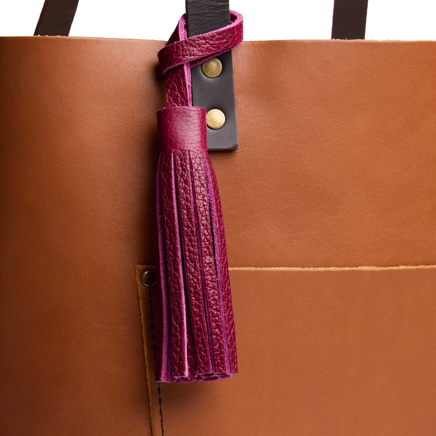Orchid*Large | Fringed leather tassel with leather loop