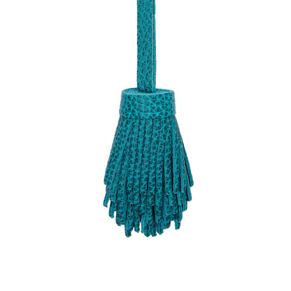 Aquarius | Pom-pom style with tiered leather fringe