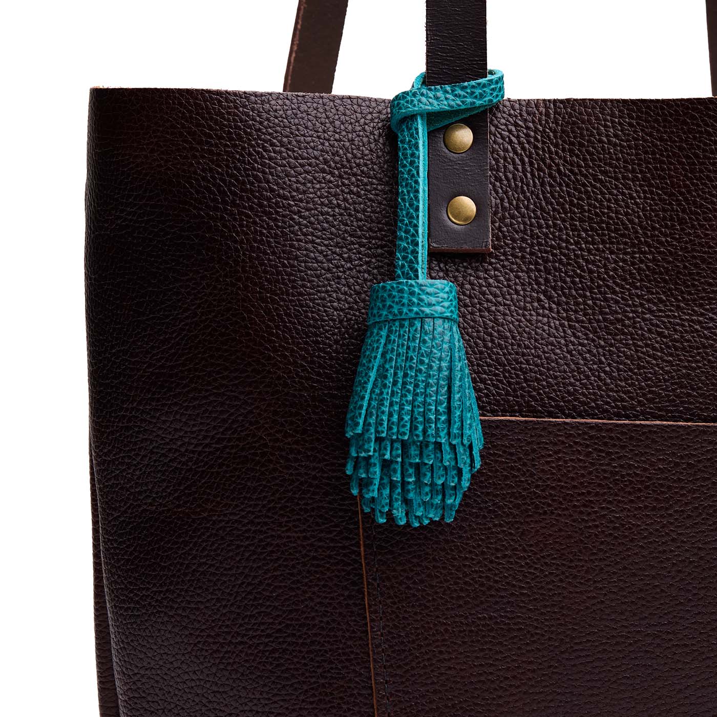 Aquarius | Pom-pom style with tiered leather fringe