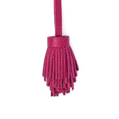 Cosmo | Pom-pom style with tiered leather fringe