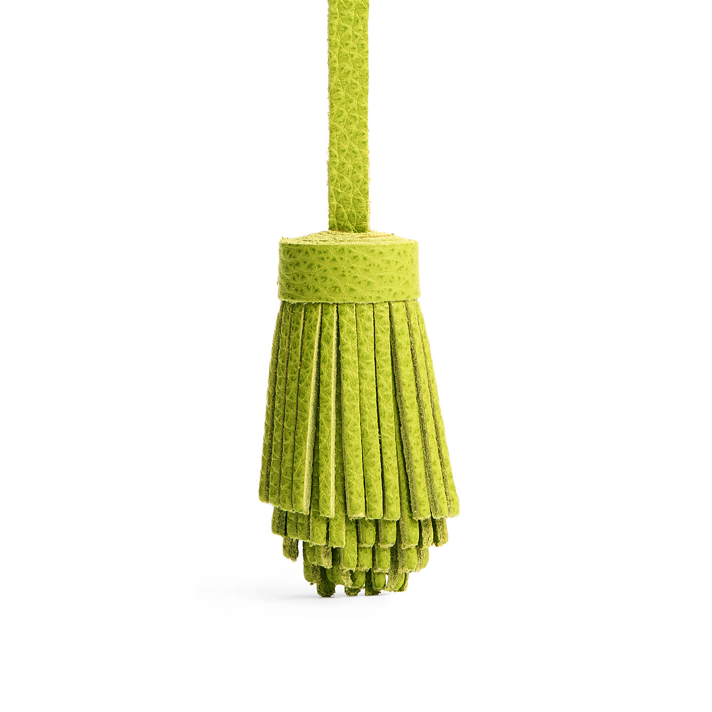 All Color: Wasabi | Pom-pom style with tiered leather fringe