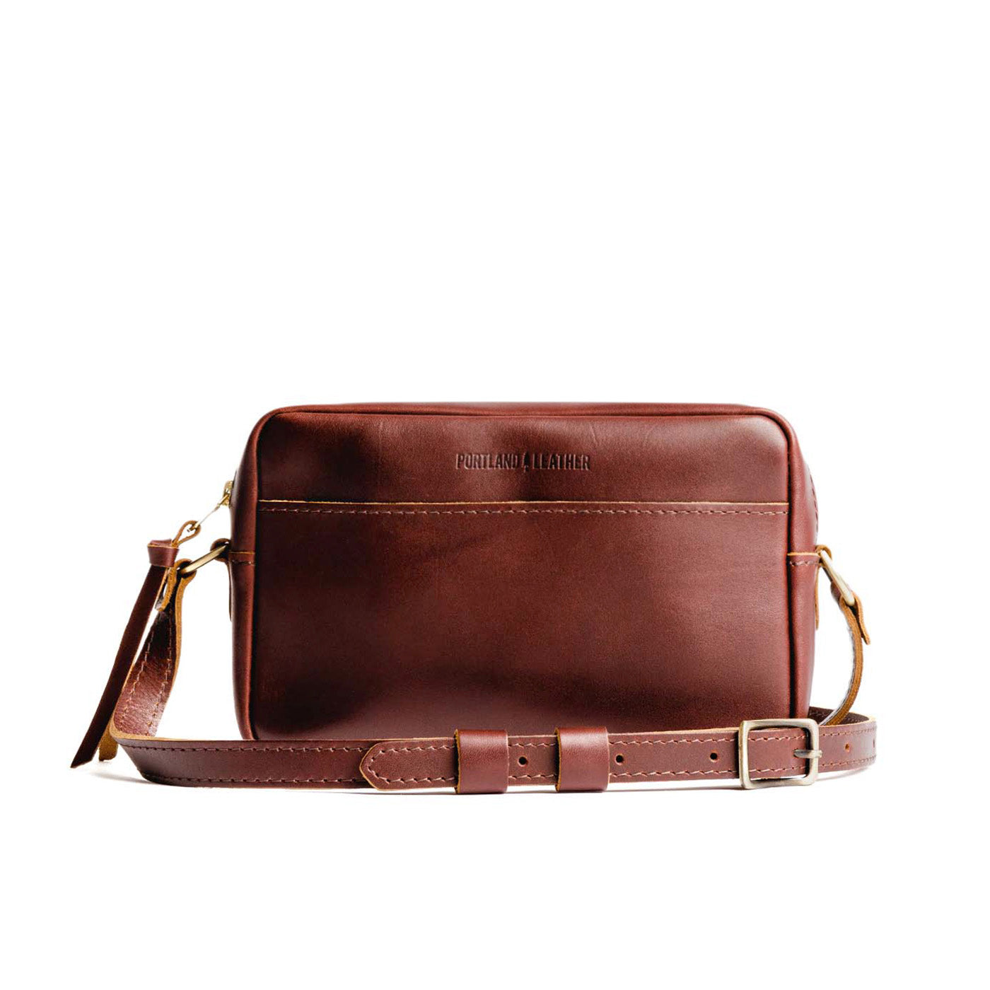 Cognac*Large | Mid-size rectangular crossbody with adjustable strap