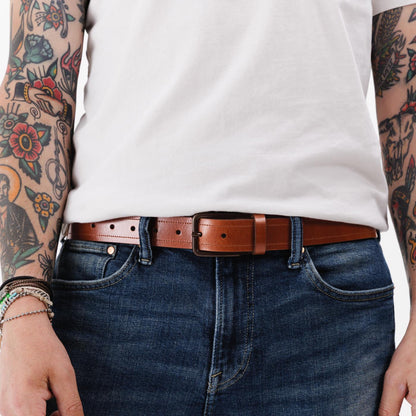 All Variants | Person wearing belt on jean waist