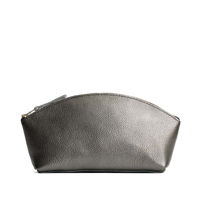 Stardust*Total Eclipse | Spacious leather makeup bag with curved seams and top zipper