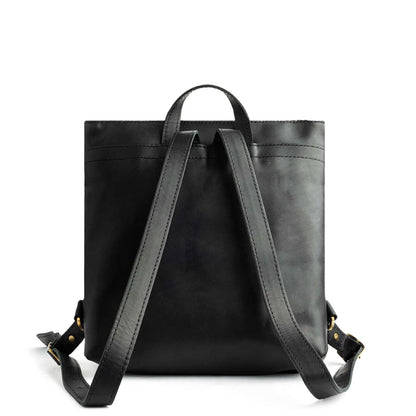 All Color: Black*Large | Square slim leather tote backpack