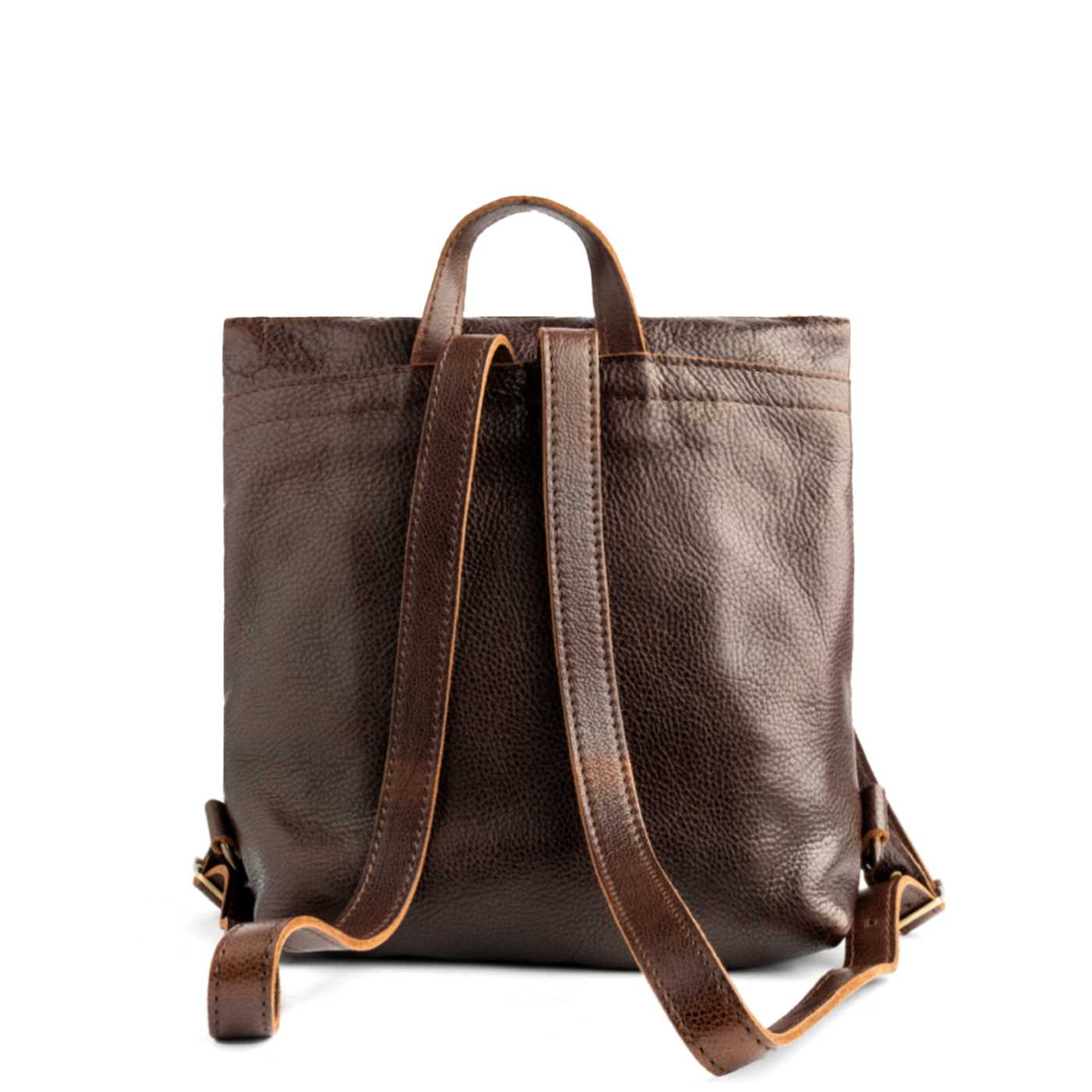 All Color: Coldbrew*Large | Square slim leather tote backpack