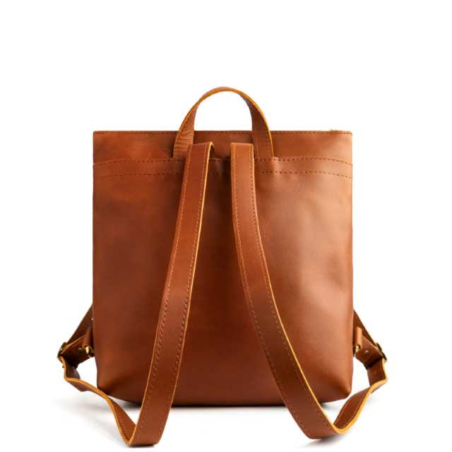 All Color: Honey*Large | Square slim leather tote backpack