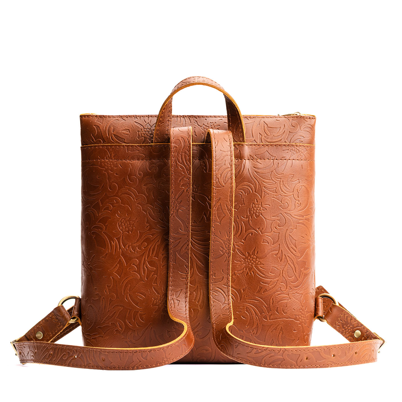 Meadow*Large | Small square slim leather tote backpack