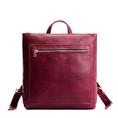 Orchid*Large | Square slim leather tote backpack