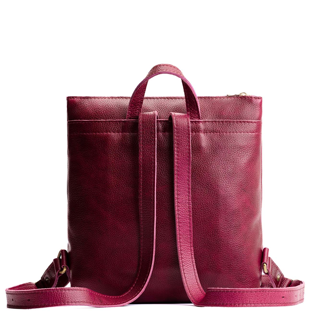 Orchid*Large | Square slim leather tote backpack