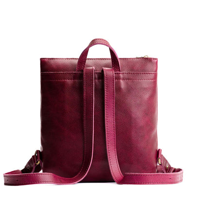 Orchid*Large | Square slim leather tote backpack