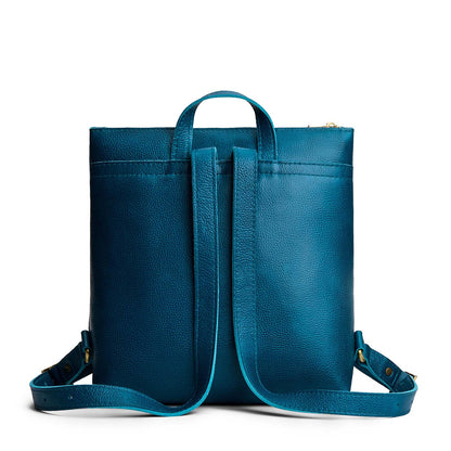 Planetary*Large | Square slim leather tote backpack