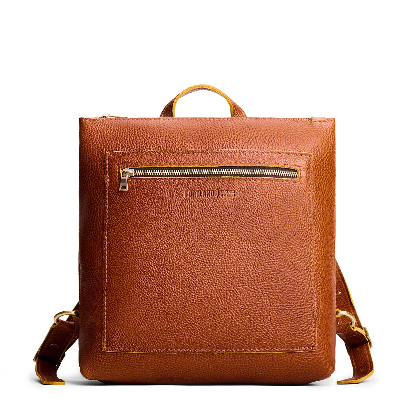 Sienna*Large | Square slim leather tote backpack