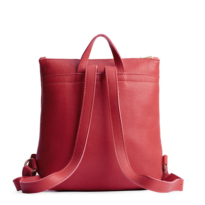 Sugar*Large | Square slim leather tote backpack