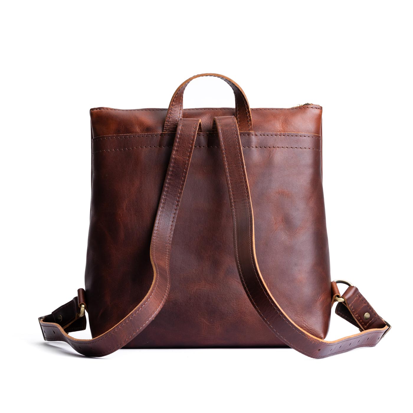Timber*Large | Square slim leather tote backpack