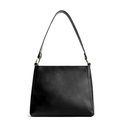Black*Small | Triangular shoulder bag with antiqued brass finished hardware