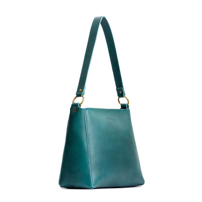 Caribbean*Small | Triangular shoulder bag with antiqued brass finished hardware